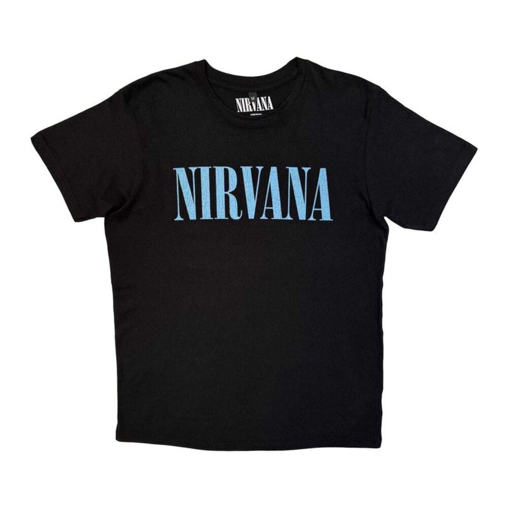 Nirvana Unisex Adult Silver Back Print Carbon T-Shirt / Black